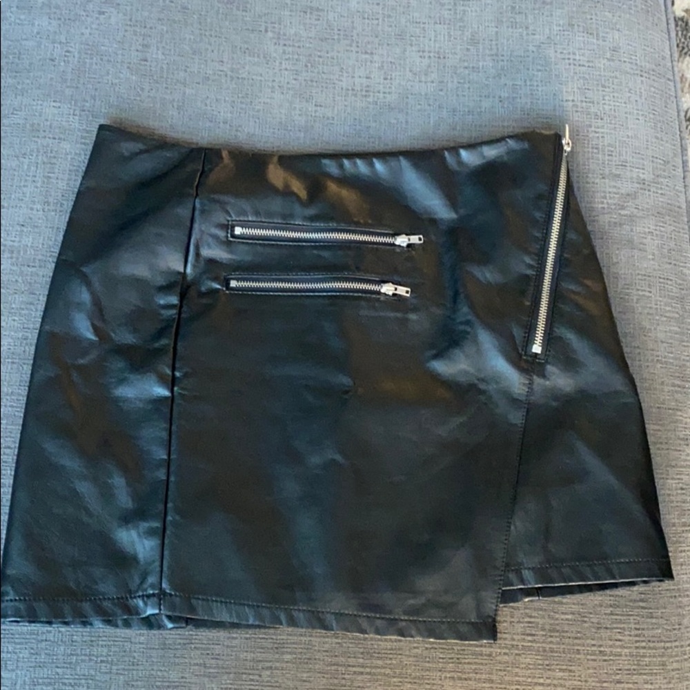 Faux leather skirt